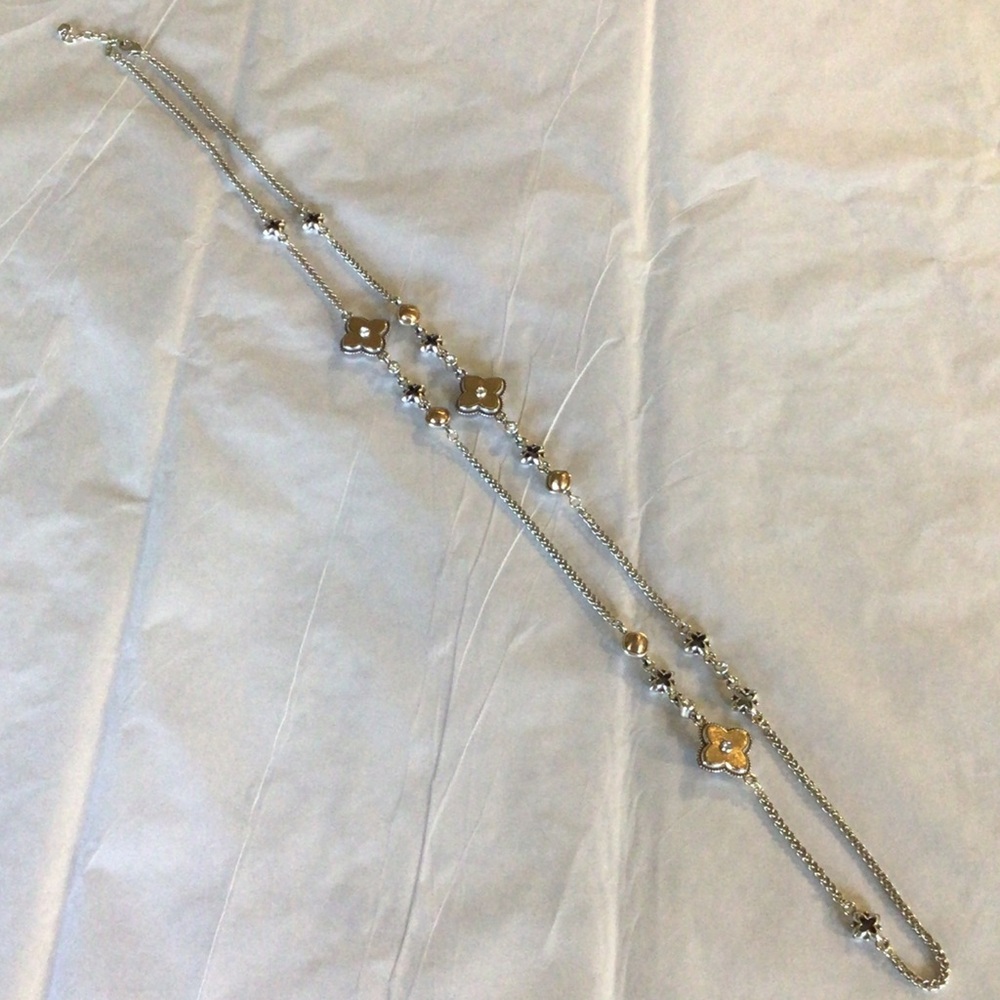 Brighton Silver Necklace with Floral Charms - Picture 3 of 9
